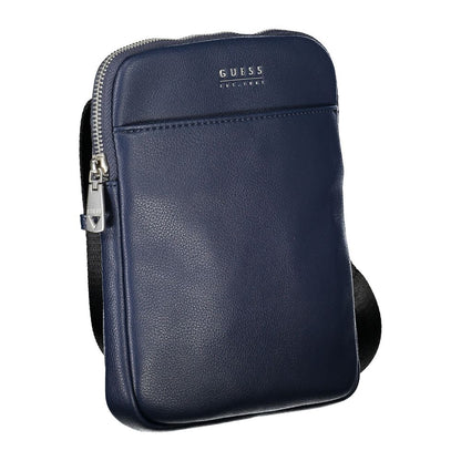 Elegante bolso de hombro azul con amplio espacio de almacenamiento