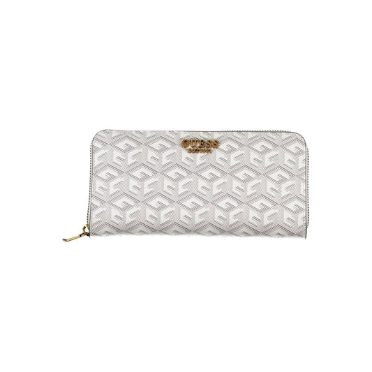 Cartera elegante blanca con varios compartimentos