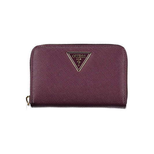 Elegante cartera morada para artículos esenciales con estilo