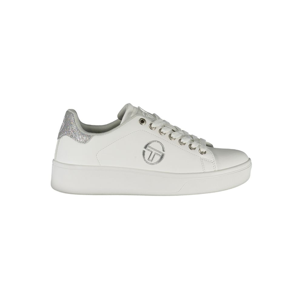 Witte polyester sneaker