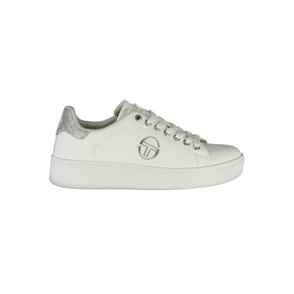 Witte polyester sneaker