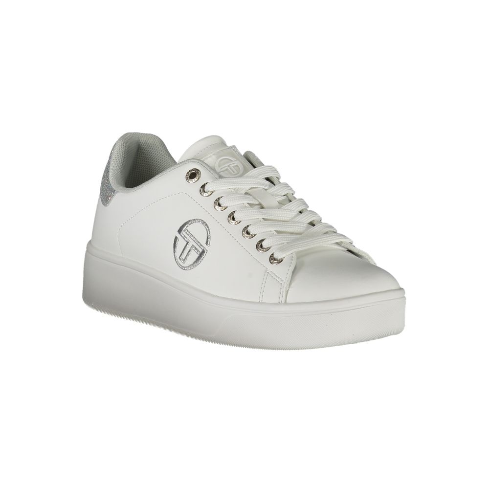 Witte polyester sneaker