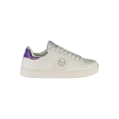 Witte polyester sneaker