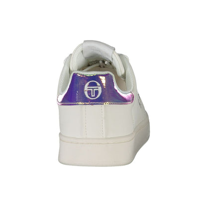 Witte polyester sneaker