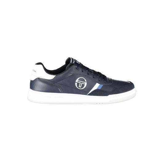 Sleek Blue Sneakers with Embroidered Accents