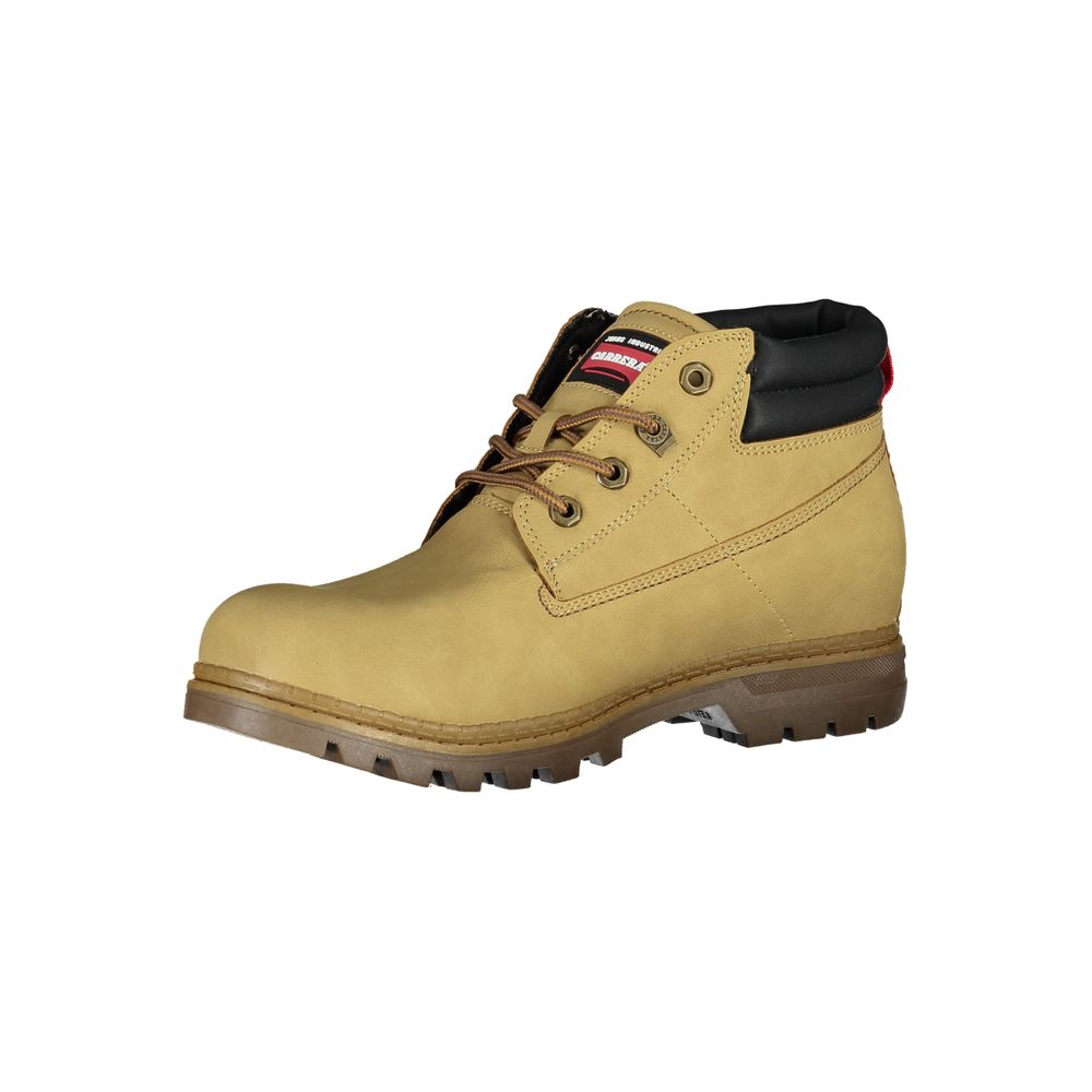 Botas con cordones beige con detalles en contraste