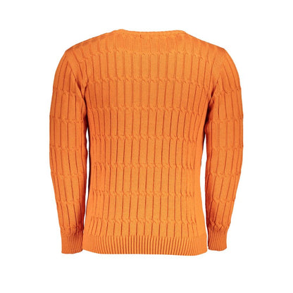 Twisted Crew Neck Orange Sweater