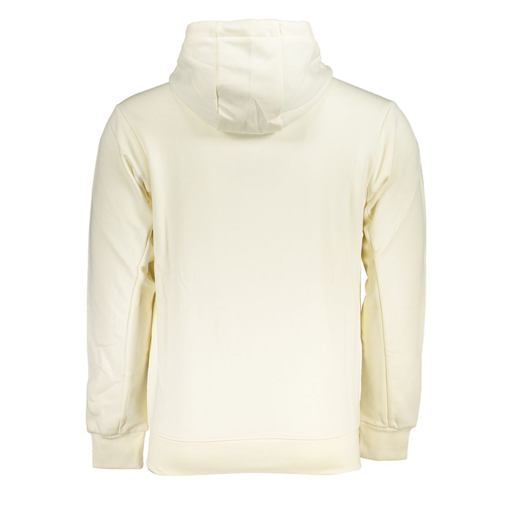 Chic White Hooded Sweatshirt With Embroidery