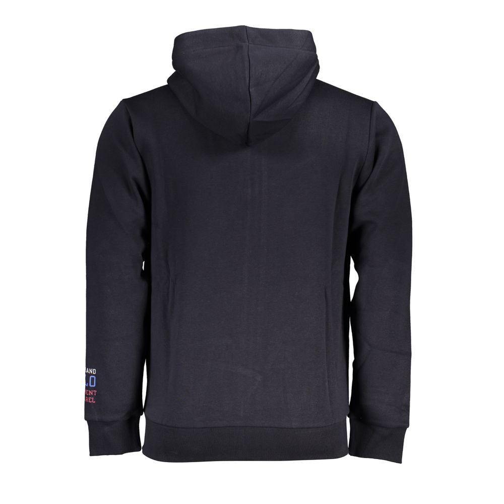 Grand Polo Blue Hooded Fleece Sweatshirt