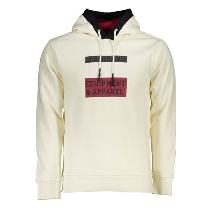 Elegant Fleece Hooded Sweatshirt with Contrast Details