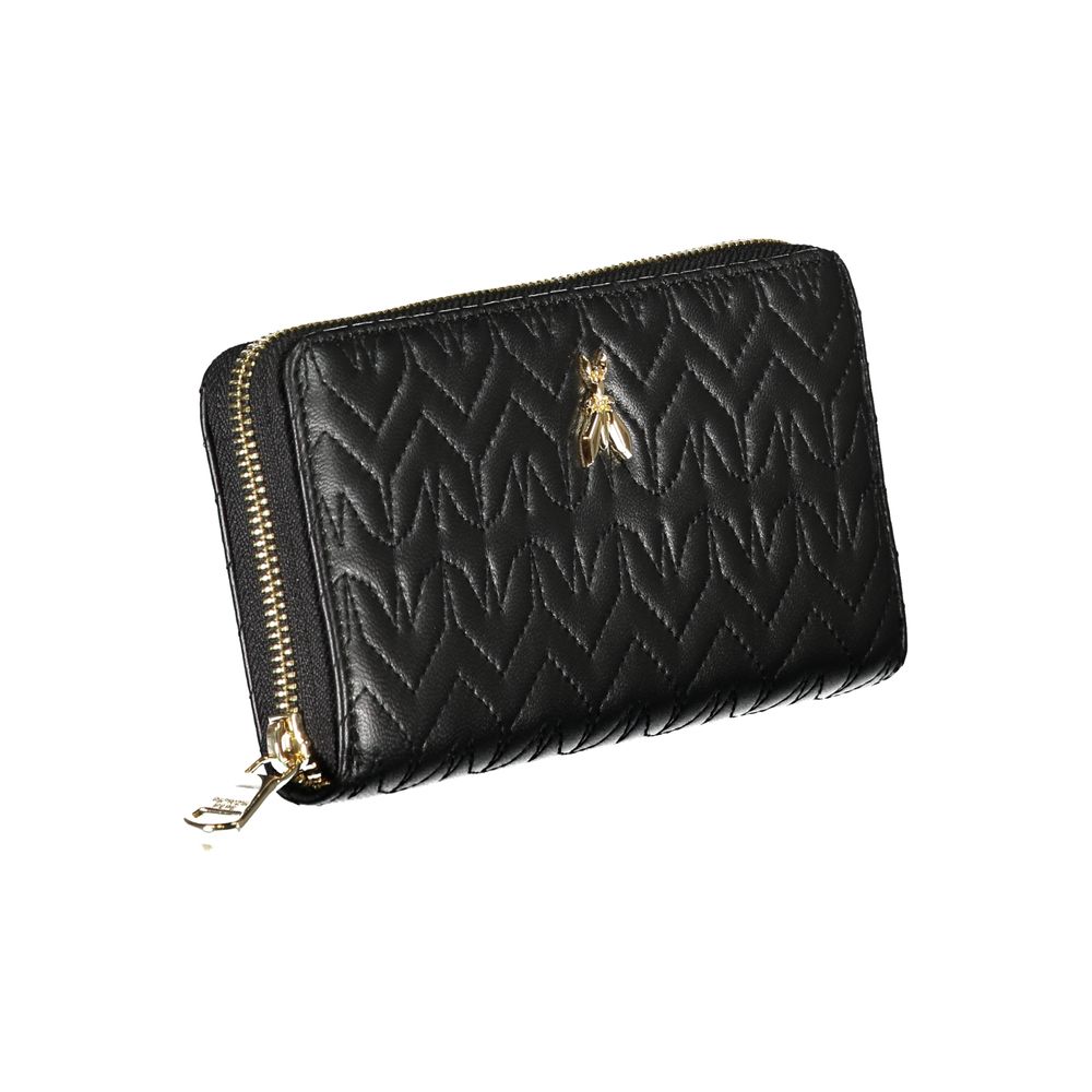 Elegant Black Wallet with Contrasting Details