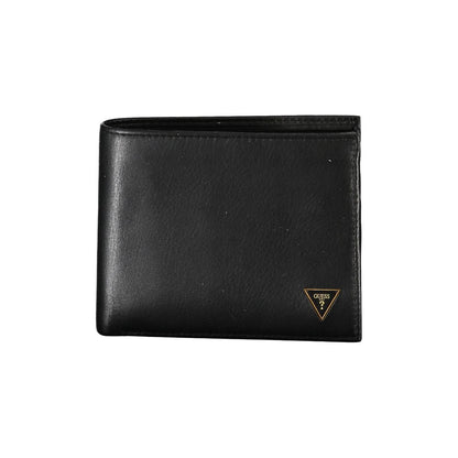 Elegante cartera plegable de cuero con monedero