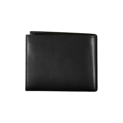 Elegante cartera plegable de cuero con monedero