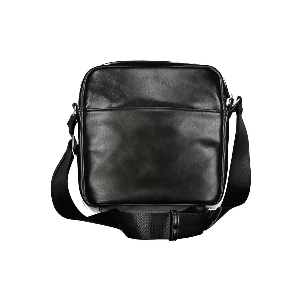 Elegante bolso de hombro negro con amplio espacio de almacenamiento