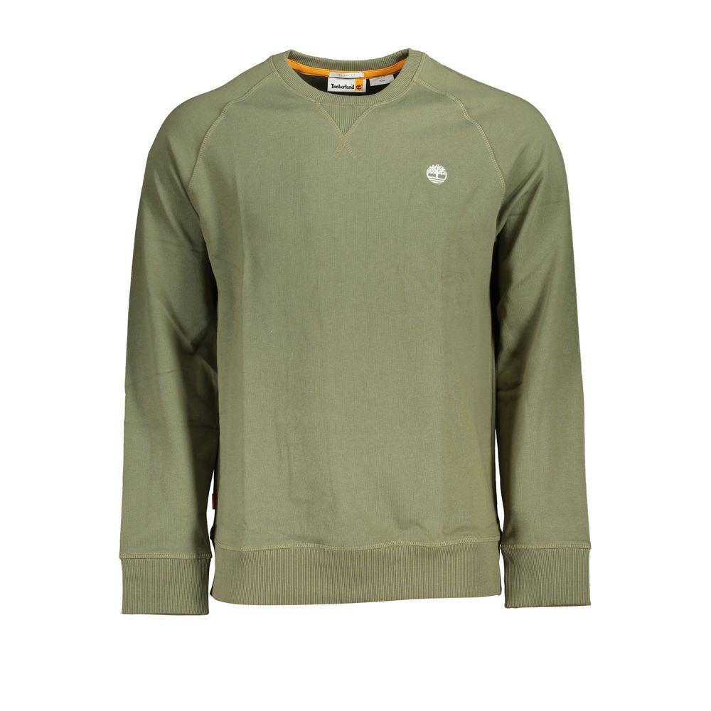 Sudadera clásica cepillada verde con cuello redondo