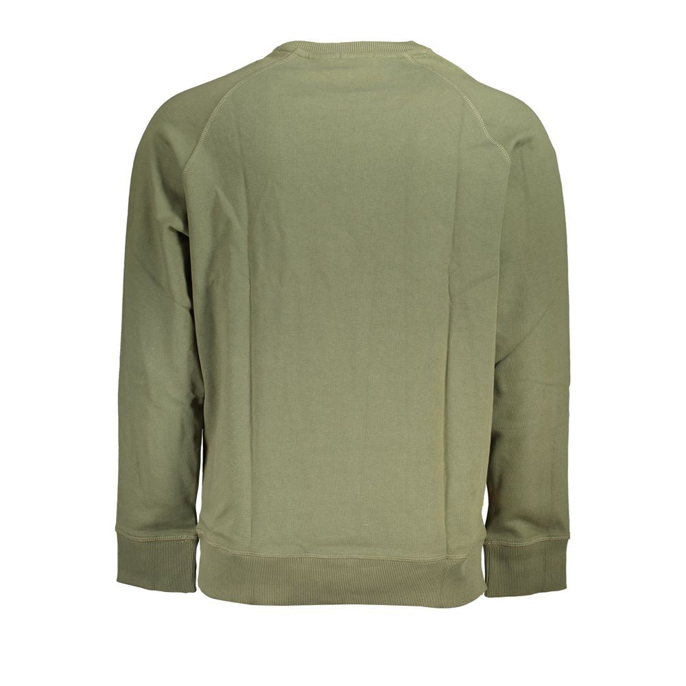 Sudadera clásica cepillada verde con cuello redondo