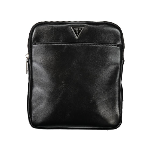 Elegante bolso de hombro negro con correa ajustable