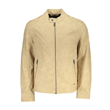 Chic Beige Long Sleeve Sports Jacket