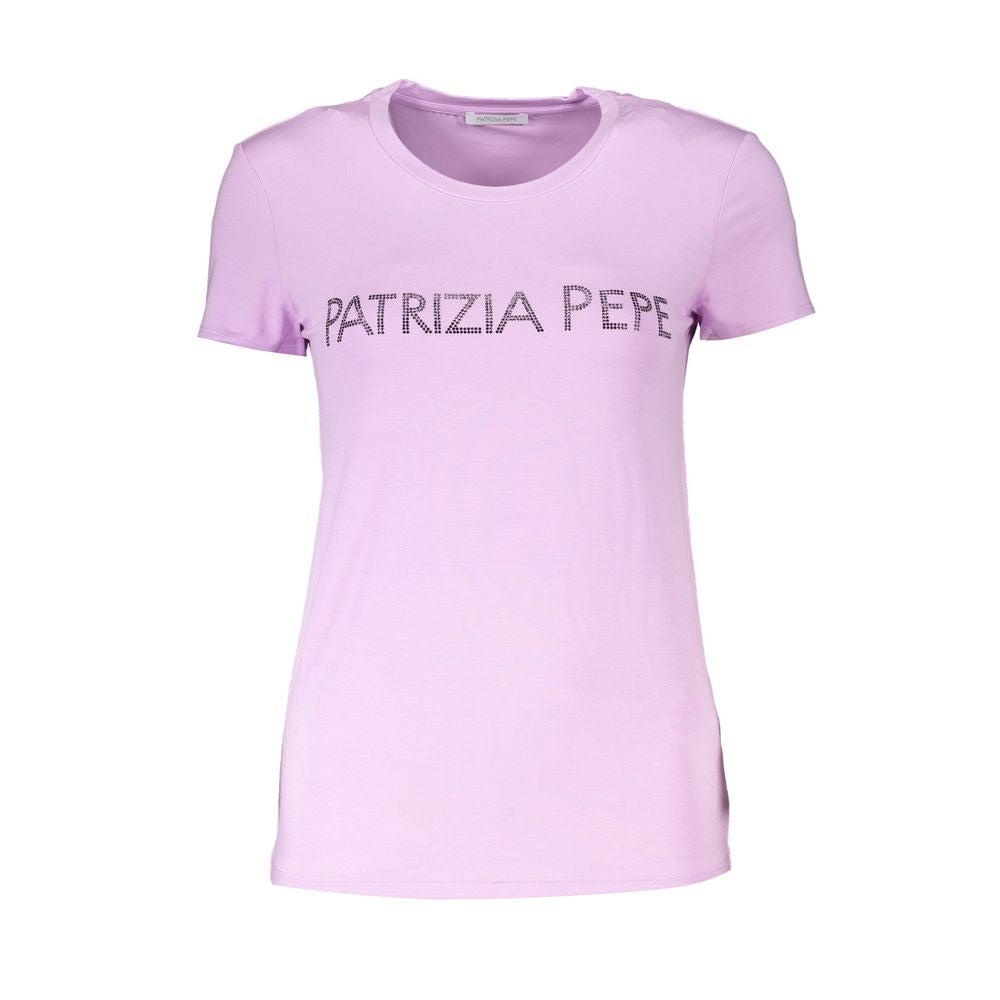 Paarse elastaan ​​tops en T-shirt