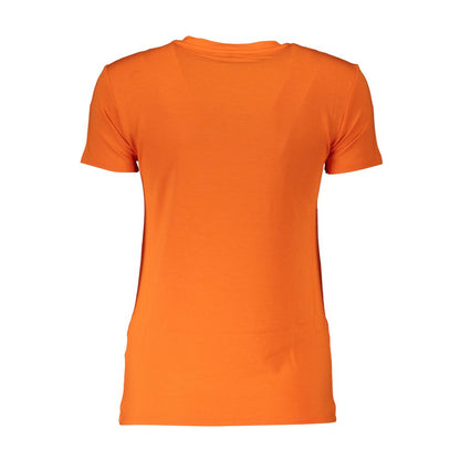 Oranje elastaan ​​tops en T-shirt