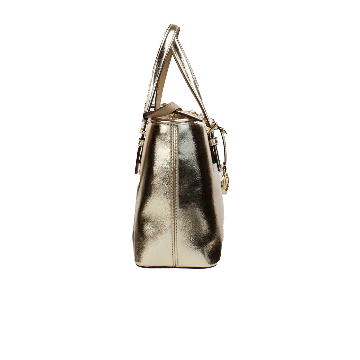 Jet Set lichtgoud metallic XS Carryall draagtas met ritssluiting aan de bovenkant