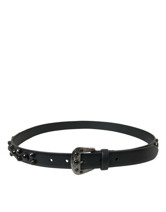 Engraved Logo Leather Waist Belt