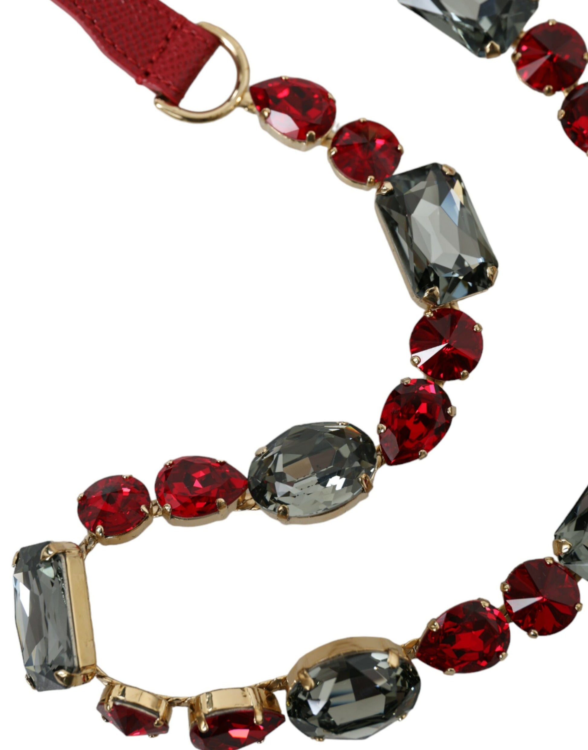 Radiant Red Crystal Buckle Waist Belt