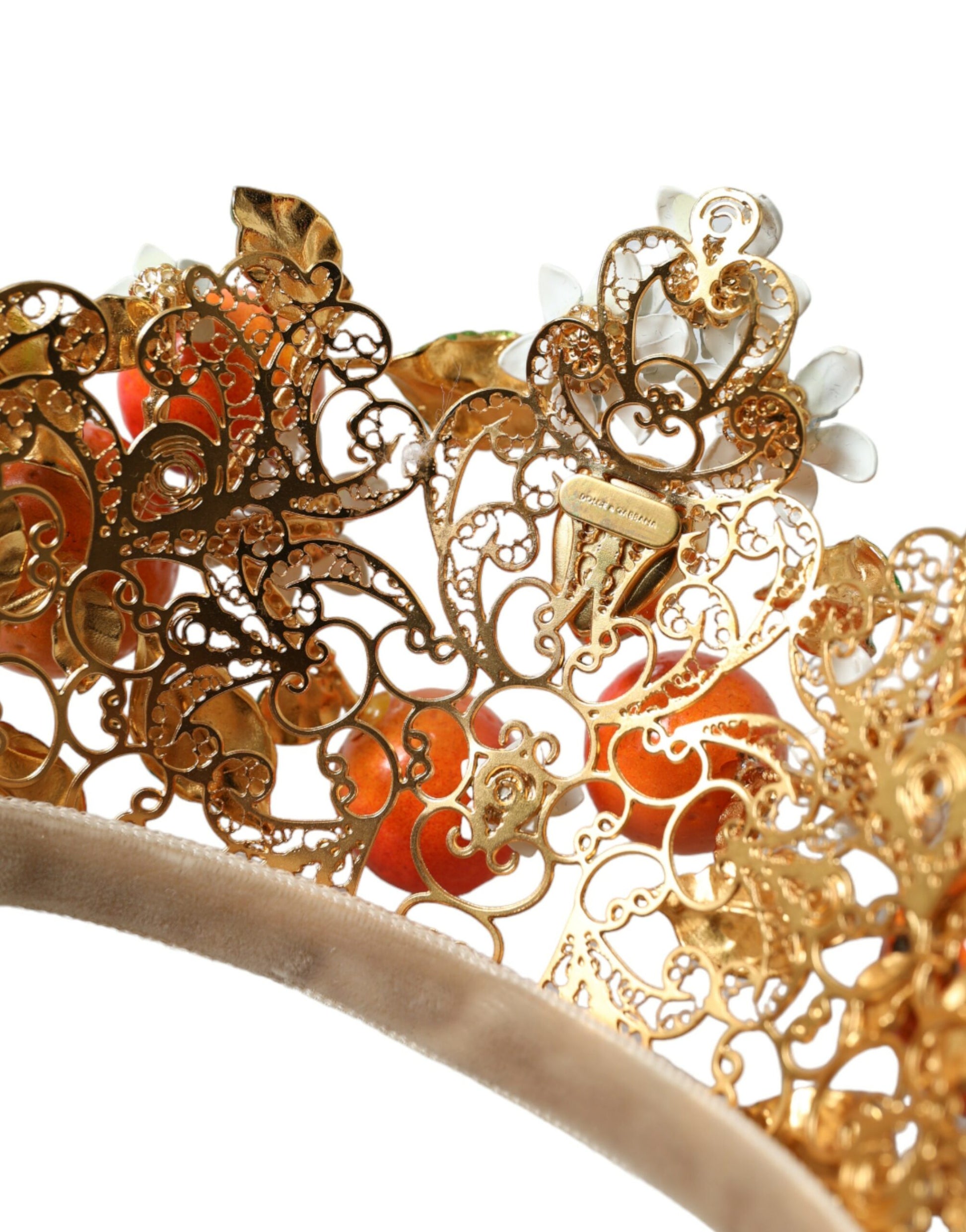 Multicolor Crystal Sicilian Orange Crown