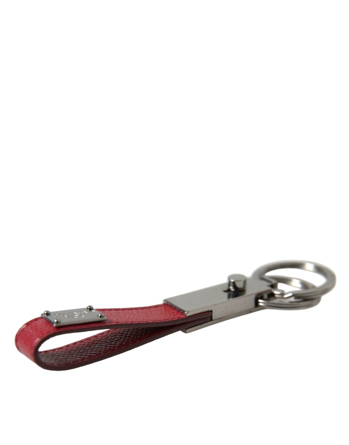 Elegant Red Leather Trifold Key Holder Case