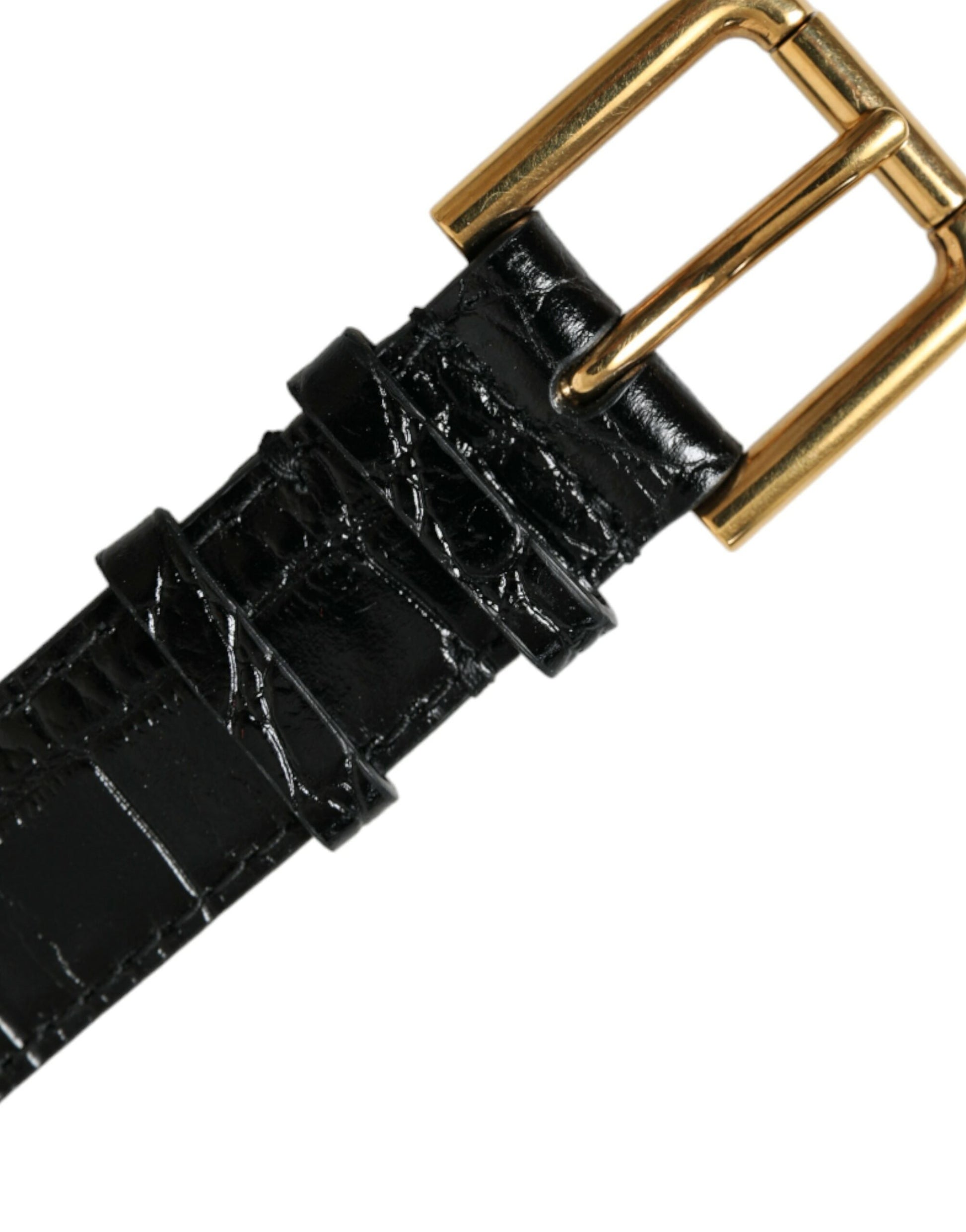 Elegante pulsera de cuero negro dorado