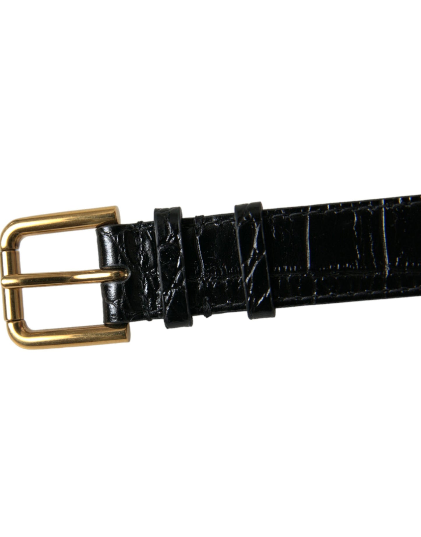 Elegante pulsera de cuero negro dorado