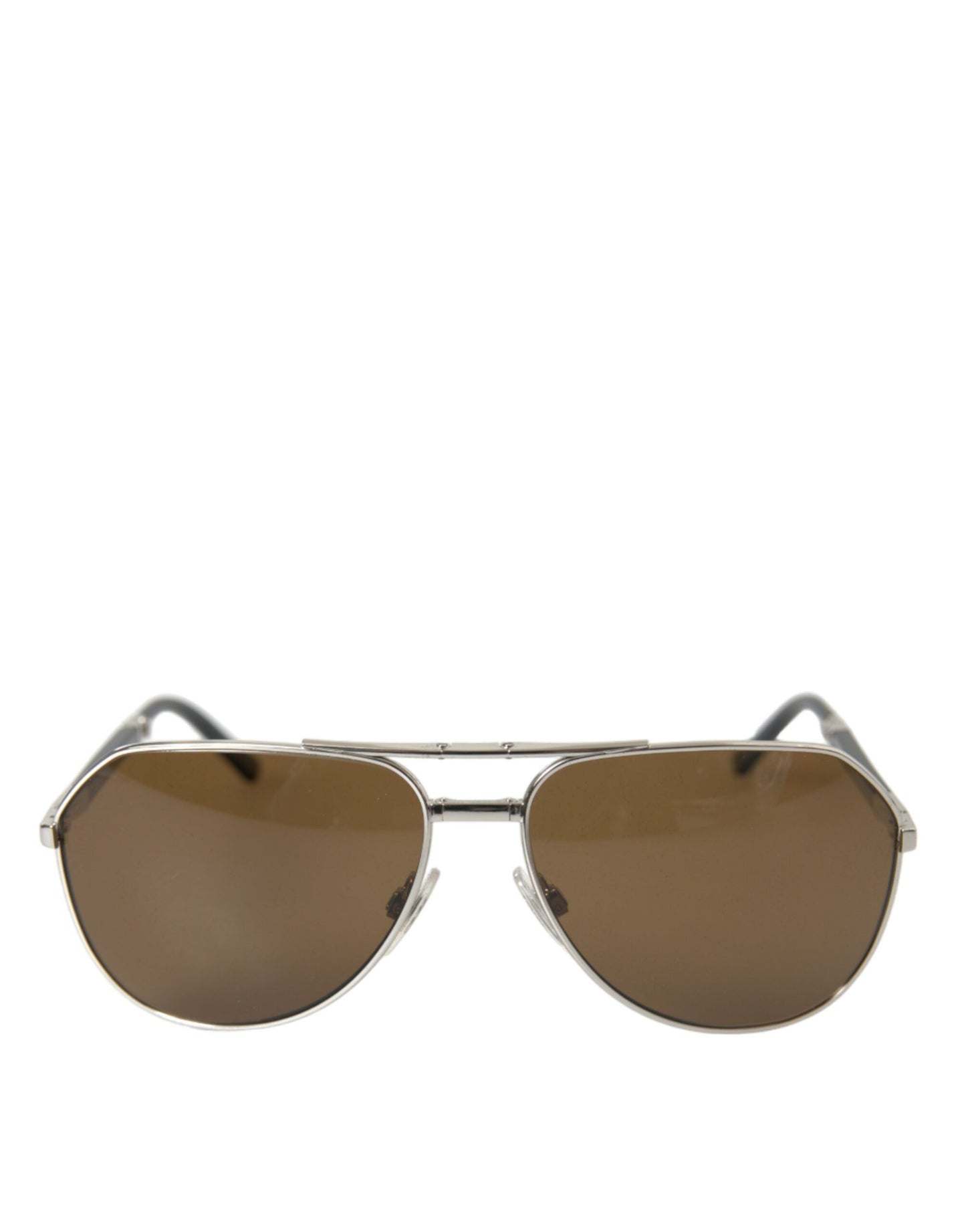 Elegantes gafas de sol de metal plateado para hombre