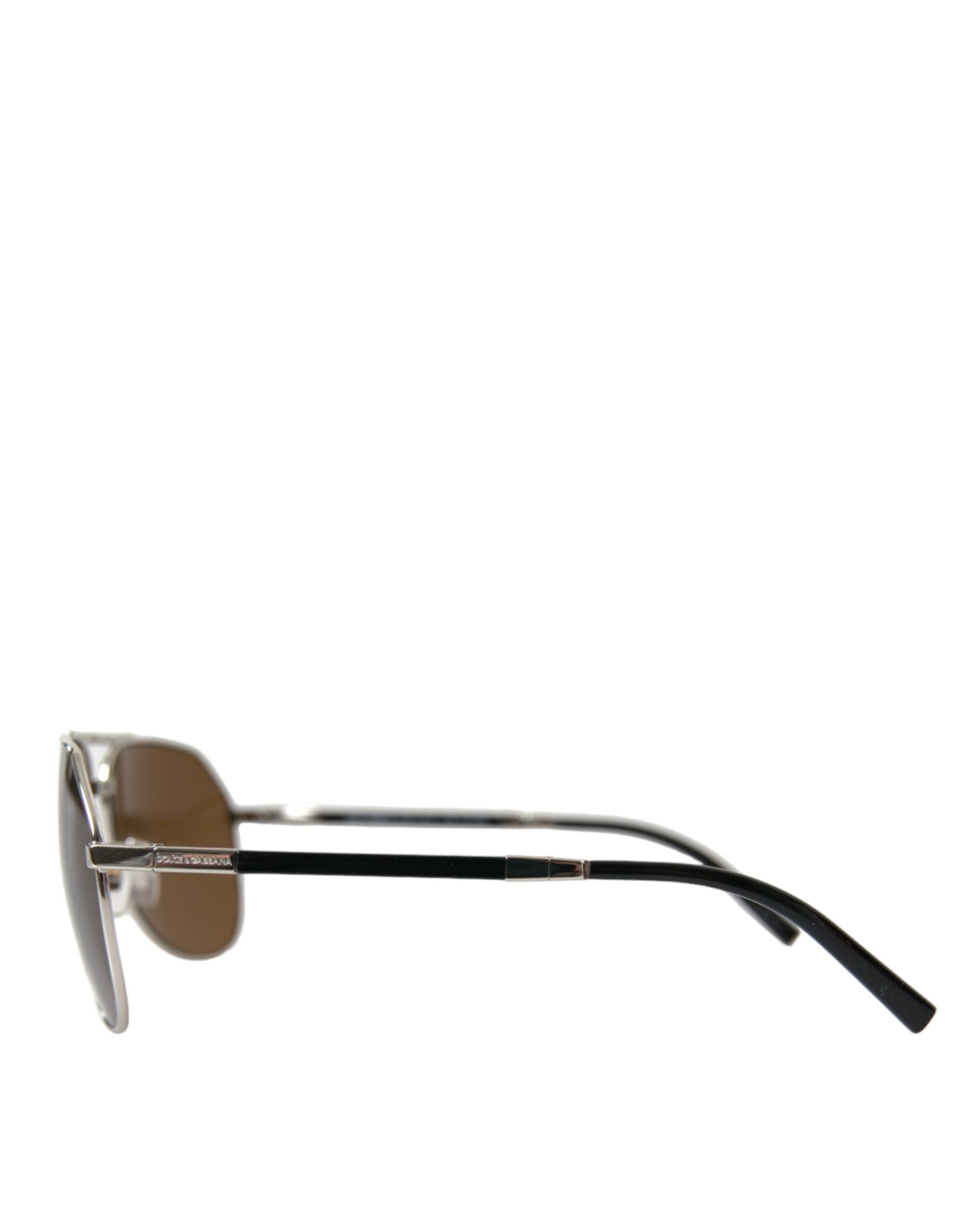 Elegantes gafas de sol de metal plateado para hombre