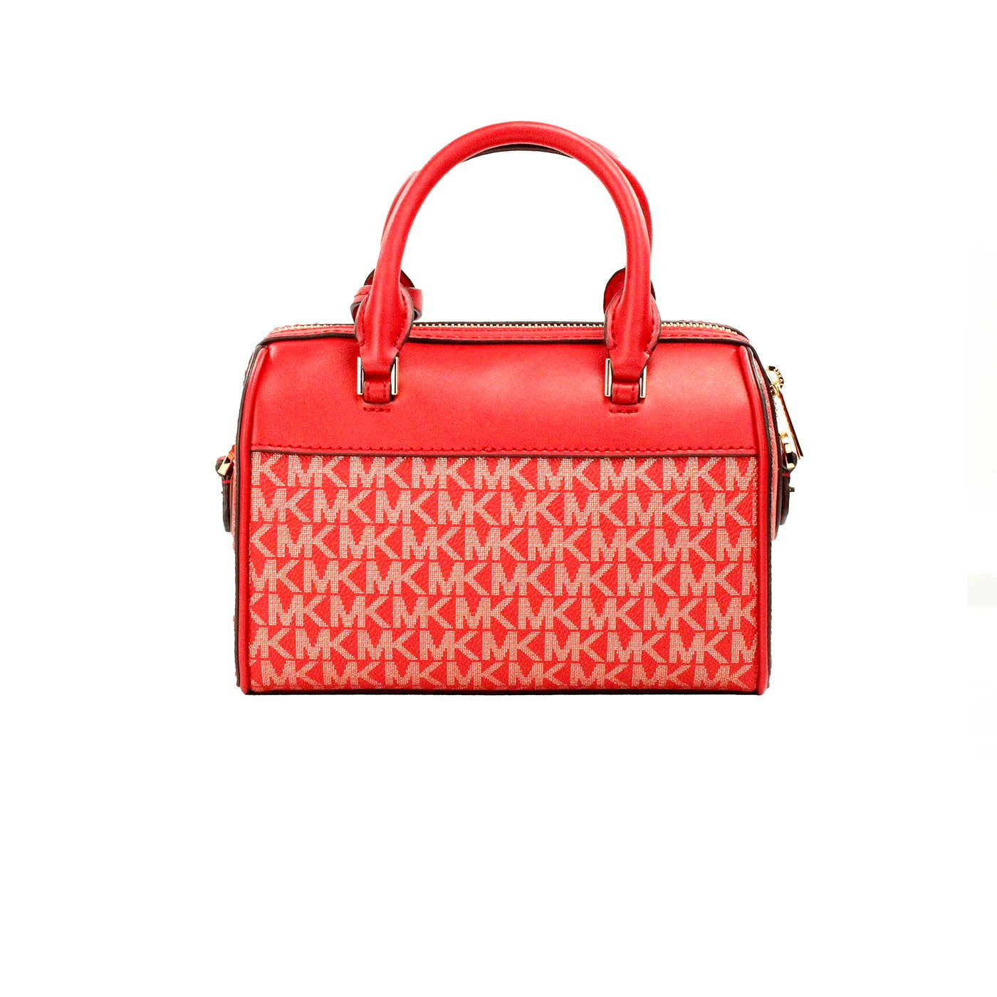 Bolso cruzado de lona de PVC con firma Travel XS, color rojo brillante