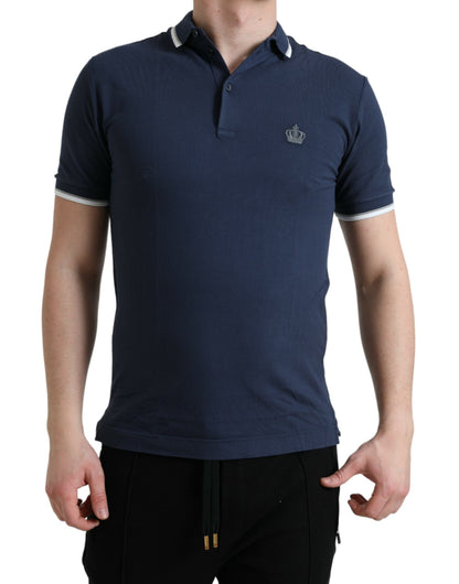 Camiseta polo con bordado de corona elegante