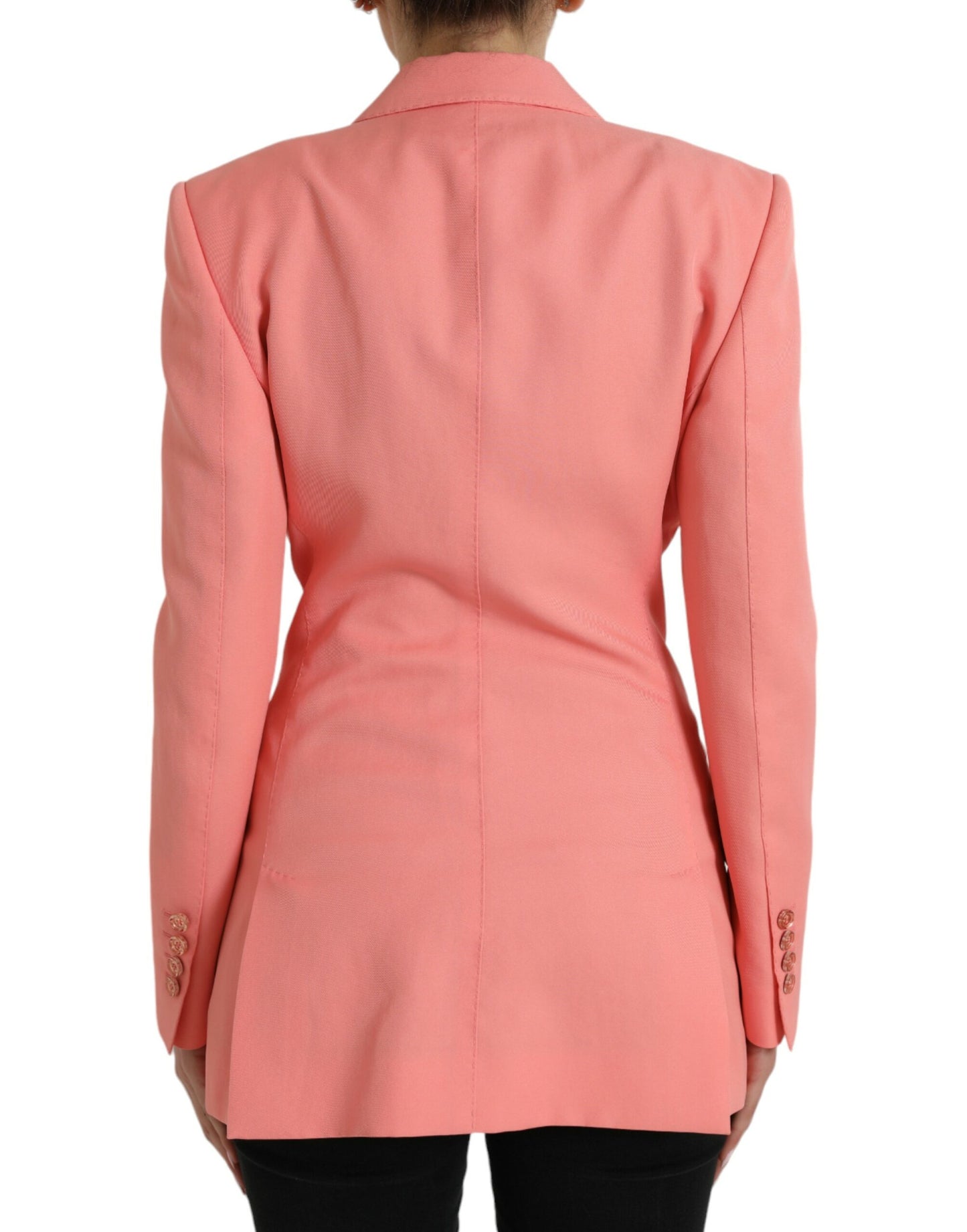 Chic Pink Peak Lapel Blazer