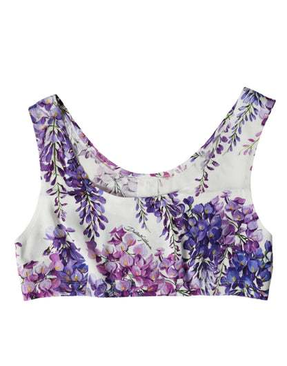 Top corto floral elegante