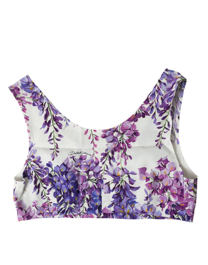 Top corto floral elegante