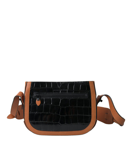 Elegante bolso para cámara de piel de cocodrilo