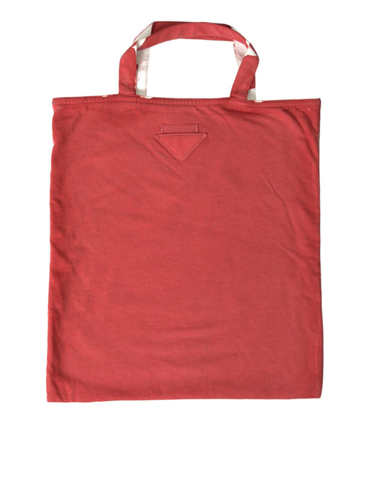 Bolso tote elegante de tela roja y blanca