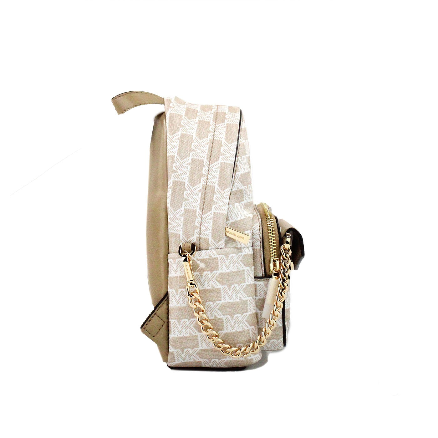 Mochila Maisie Mini Camel Signature de lona 2 en 1 con tarjetero