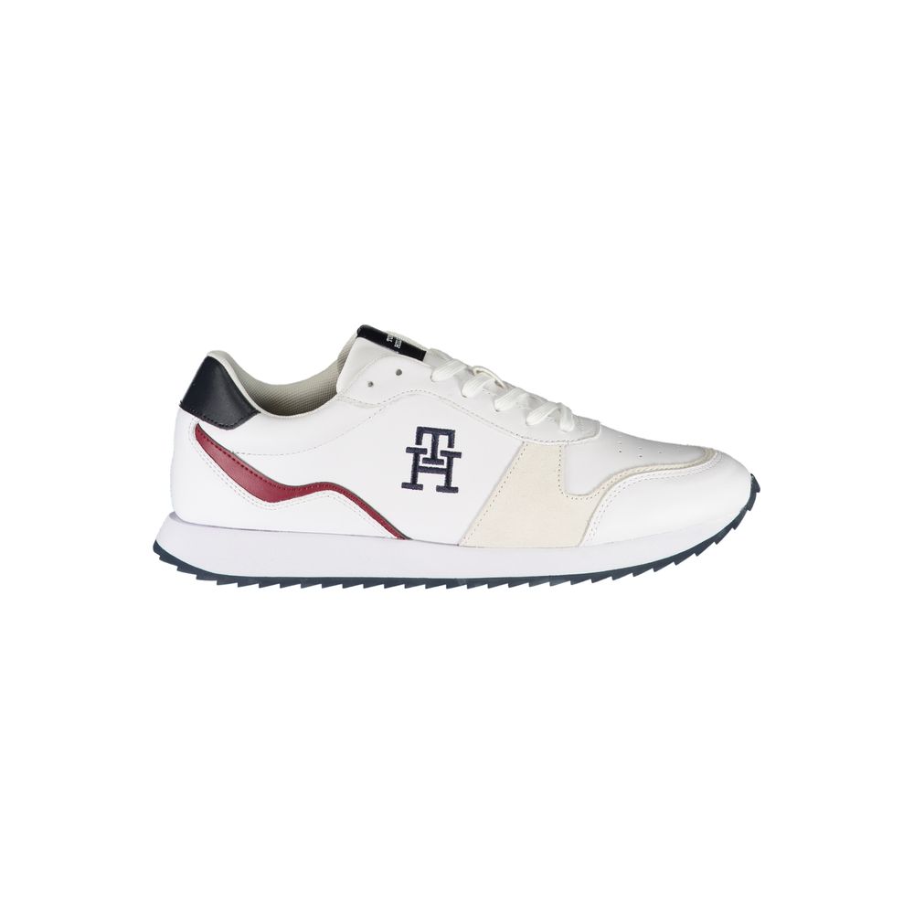 White Polyester Sneaker