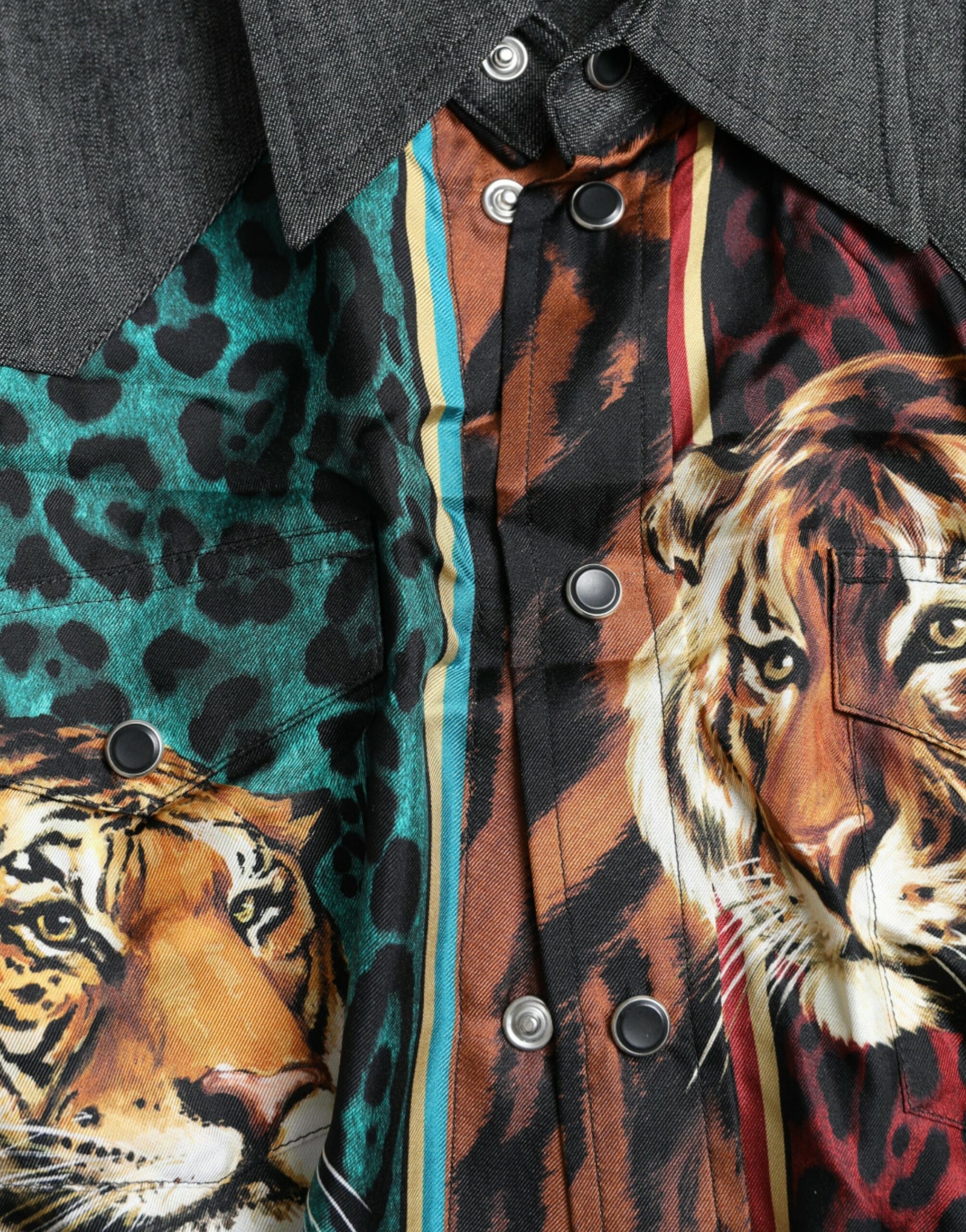 Multicolor Tiger Button Down Casual Shirt