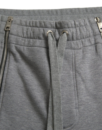 Gray Cotton Jogger Skinny Sweatpants Pants