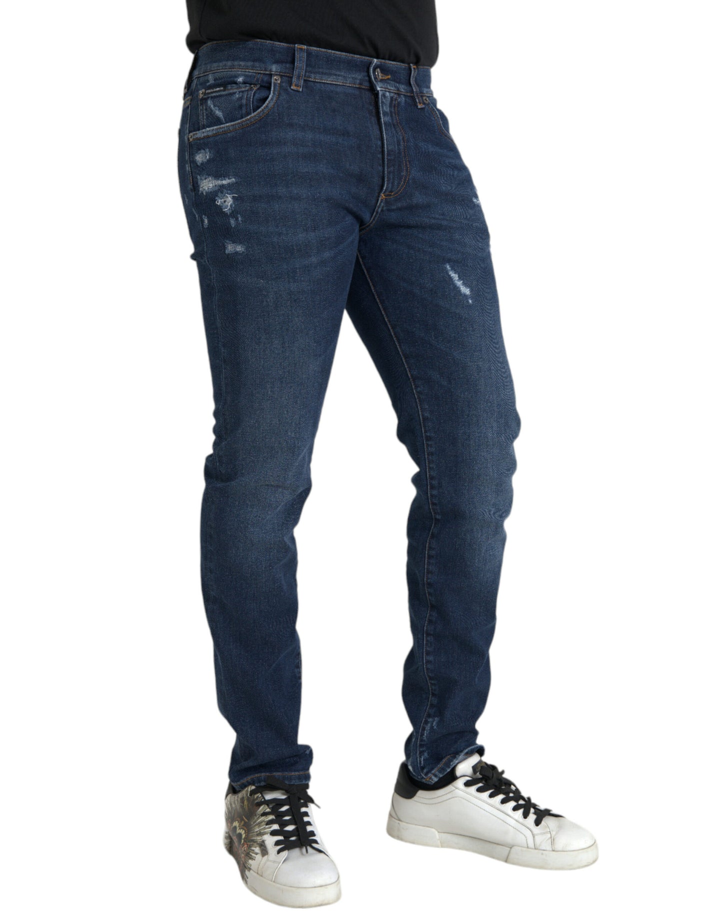 Blue Slim Fit Cotton Skinny Men Denim Jeans