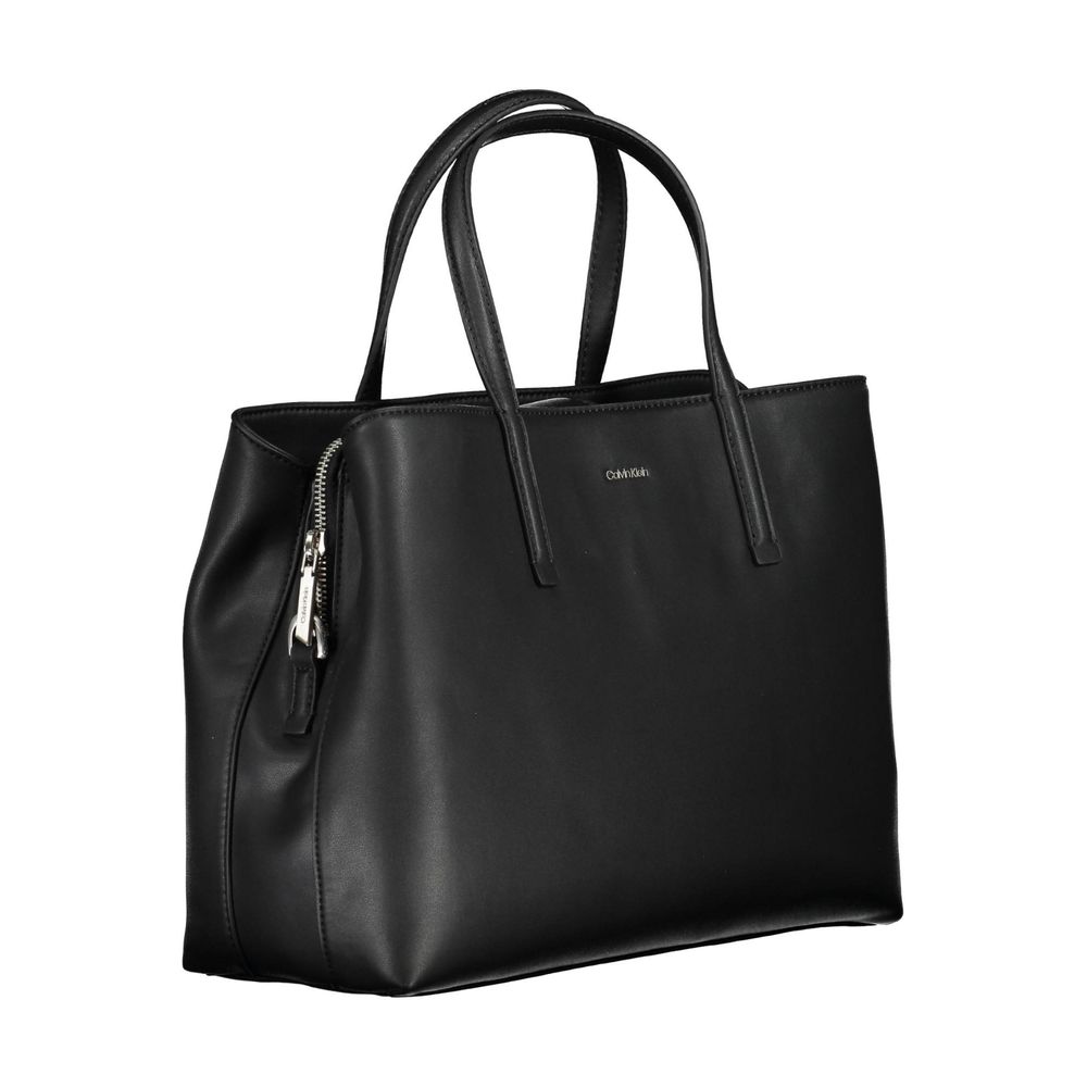 Black Polyester Handbag