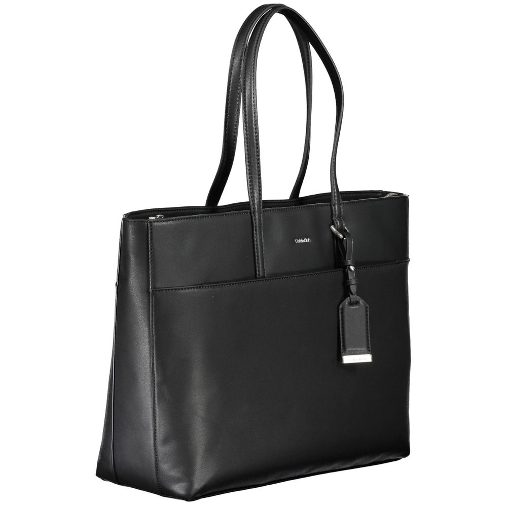 Black Polyester Handbag