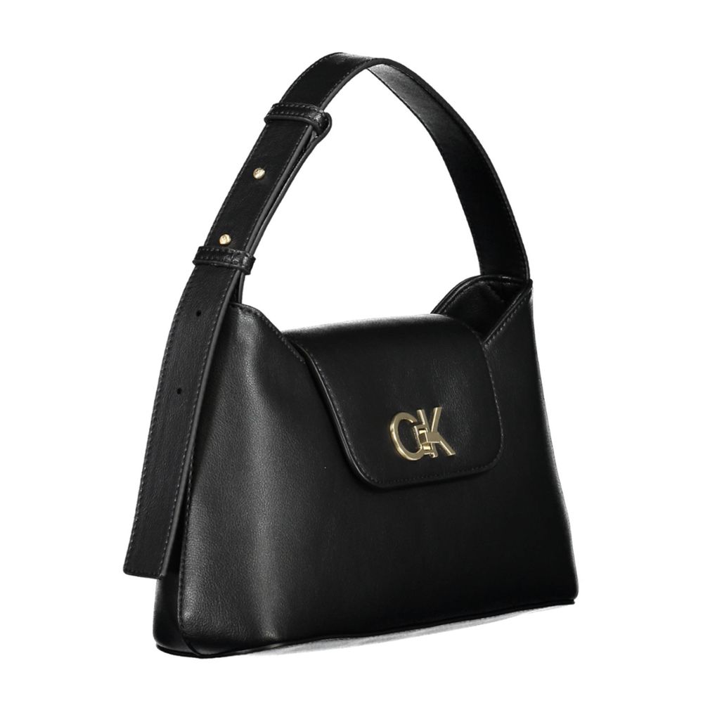 Black Polyester Handbag