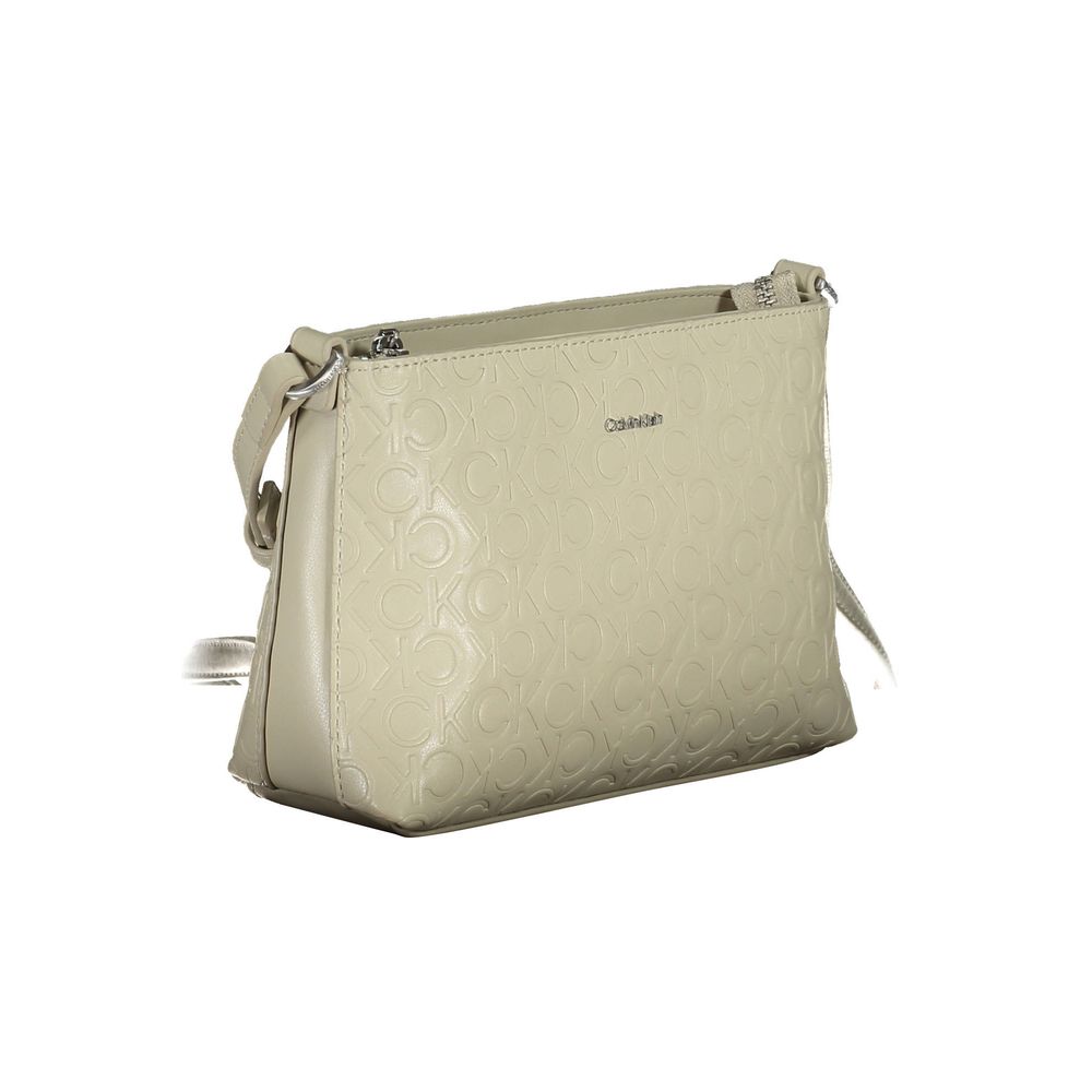 Beige Polyester Handbag