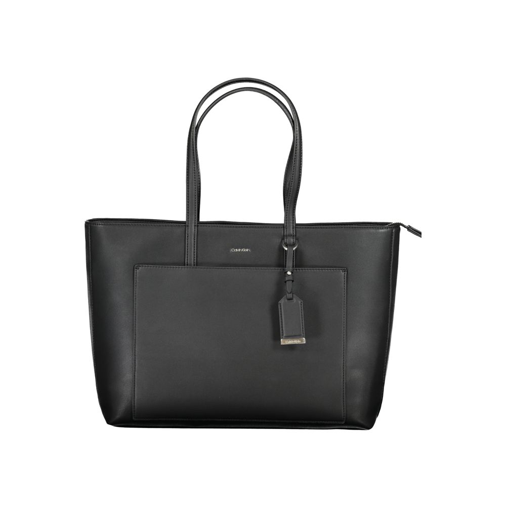 Black Polyester Handbag